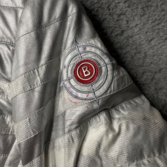 Bogner Ski Jacket Men's Small Gray and White Cosmopolitan Sport Zip Up - Picture 6 of 16